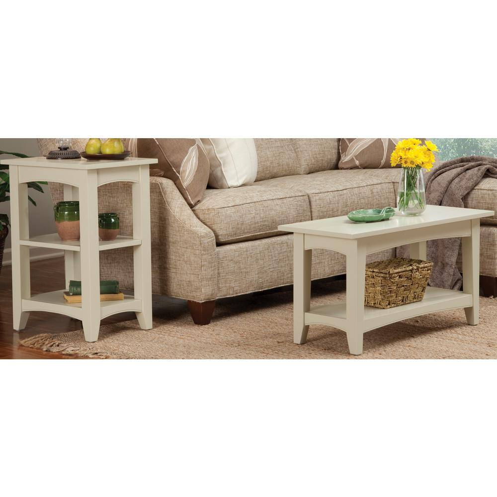Sand Shaker Cottage Bench with Storage Shelf