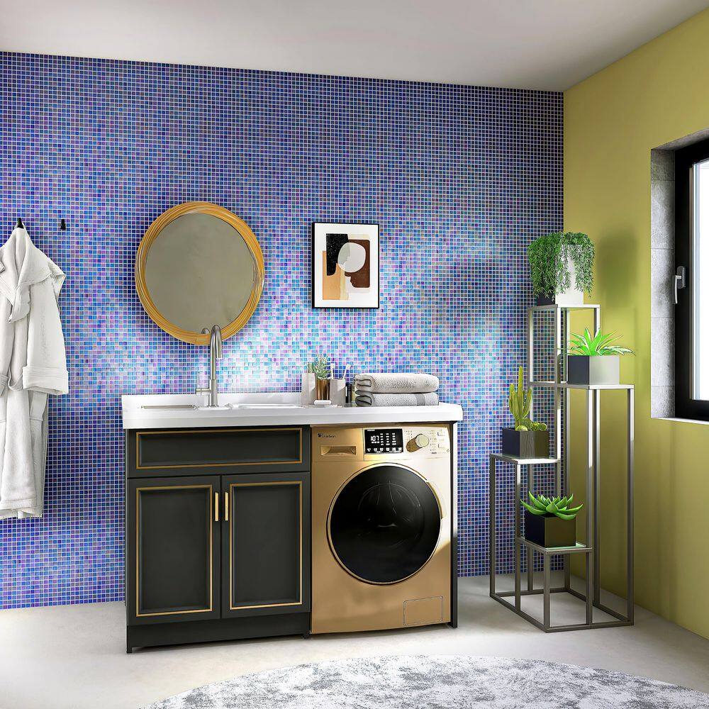 Royal Blue 12" x 12" Glossy Glass Mosaic Tile