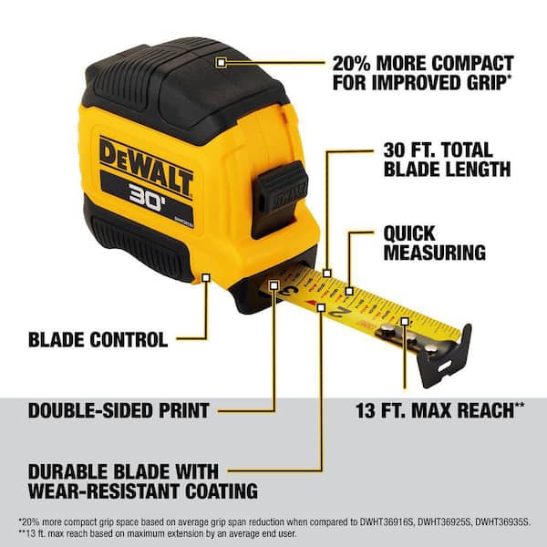 30 ft. x 1-1/8 in. Tape Measure with Finger Brake