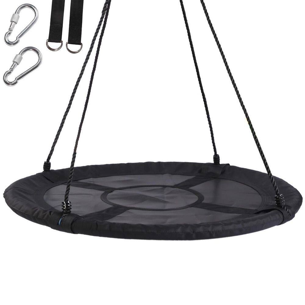 Green 40-inch Saucer Tree Swing with Foam Padding, Galvanized Steel Frame, Adjustable Ropes and Carabiners, 1 Pack price history on PriceWatchPro