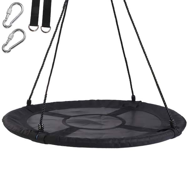 MISOPILY Green 40-inch Saucer Tree Swing with Foam Padding
