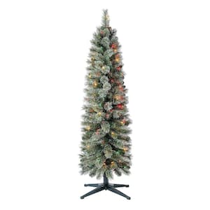 5 ft. Pre-Lit Incandescnet Artificial Christmas Tree with 150 Color Lights