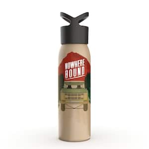 24 oz. Nowhere Bound Sandstone Reusable Single Wall Aluminum Water Bottle with Threaded Lid