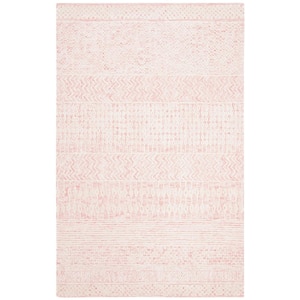 Glamour Light Pink/Ivory 4 ft. x 6 ft. Geometric Area Rug