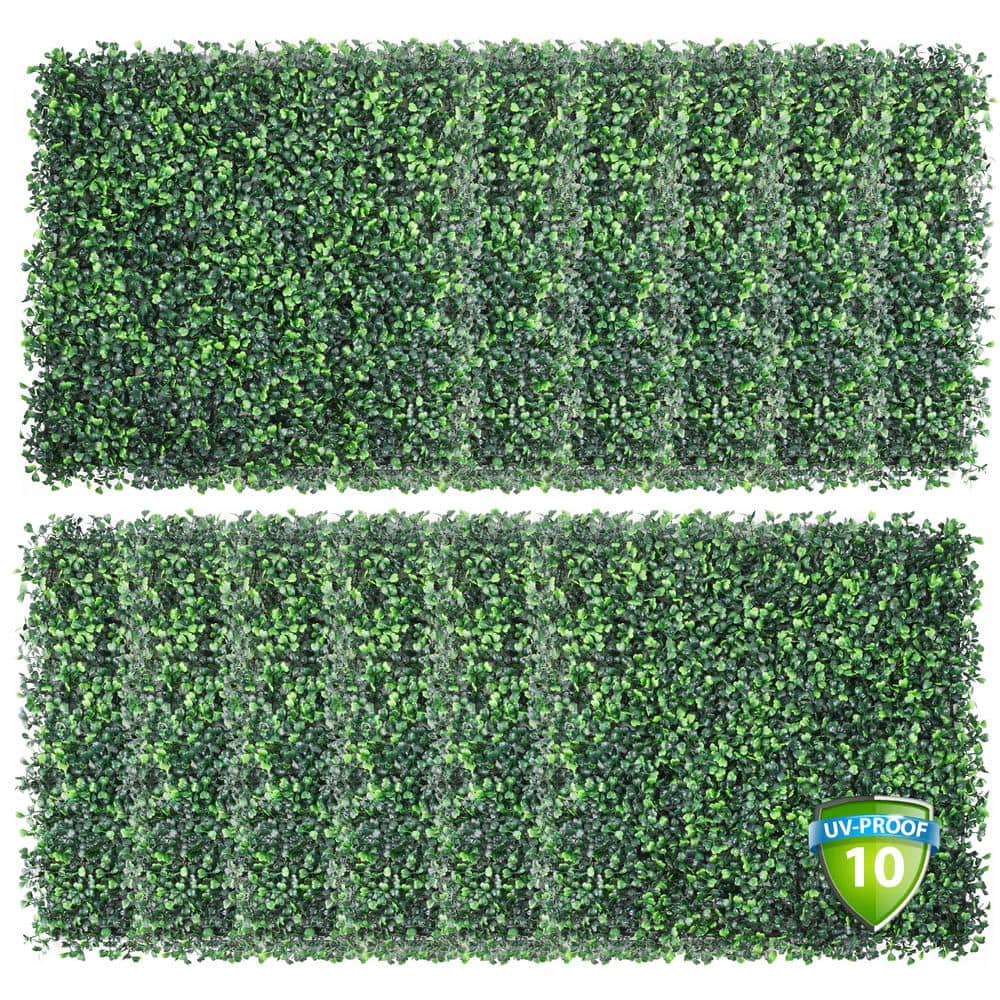 36 pcs 20 in. x 20 in. Artificial Boxwood Grass Wall Panels PE Plastic Faux