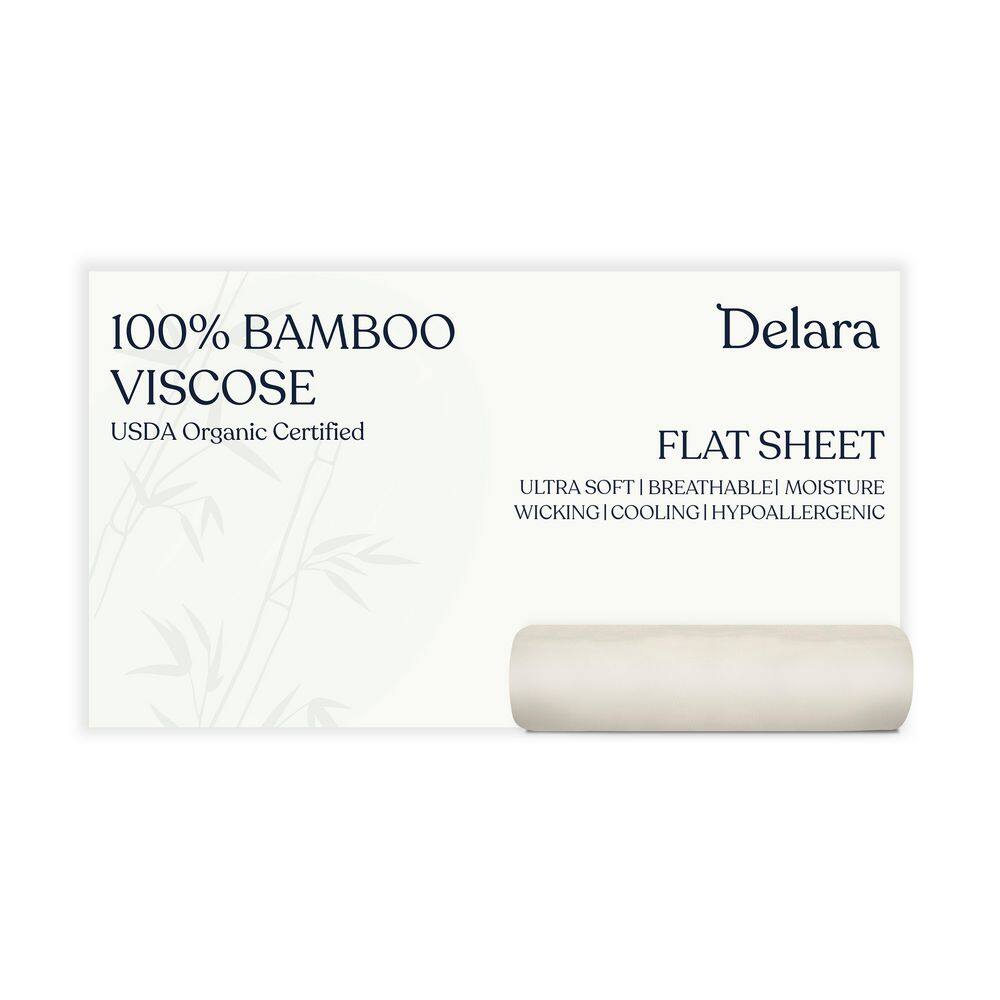 100% Viscose Derived from Bamboo Queen Flat Sheet Ivory Ultra Soft, Cooling and Moisture-Wicking price history on PriceWatchPro