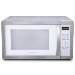 Classic 1.1 cu. ft. 1000-Watt Countertop Microwave Oven, White and Platinum
