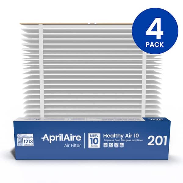 AprilAire 20 in. x 25 in. x 6 in. 201 MERV 10 Pleated Air Cleaner Filter for Air Purifier Models 2200, 2250 (4-Pack)