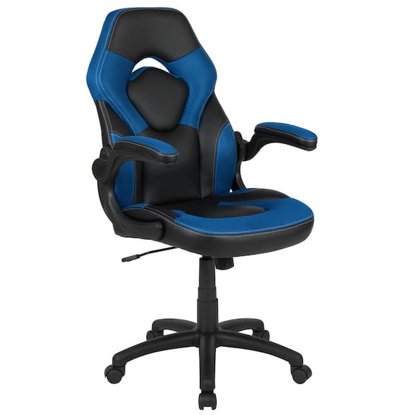 Carnegy Avenue Blue LeatherSoft Upholstery Racing Game Chair
