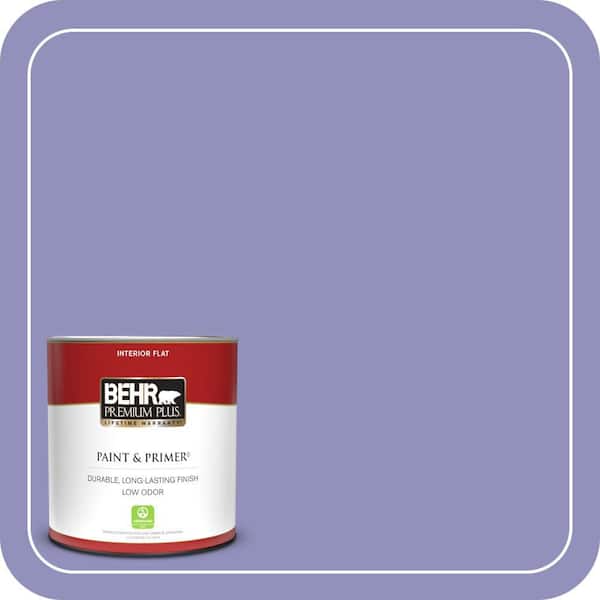 BEHR PREMIUM PLUS 1 qt. #PPU16-05 Lily of the Nile Flat Low Odor Interior Paint & Primer
