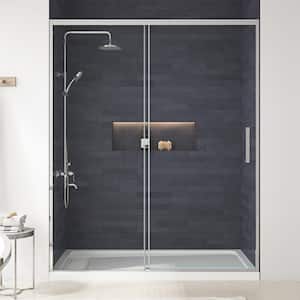 Kincaid 60 in. W x 72 in. H Sliding Framed Shower Door in Chrome Finish with Clear Glass