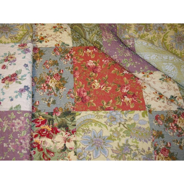 Blooming Prairie Multi Quilted Cotton Throw