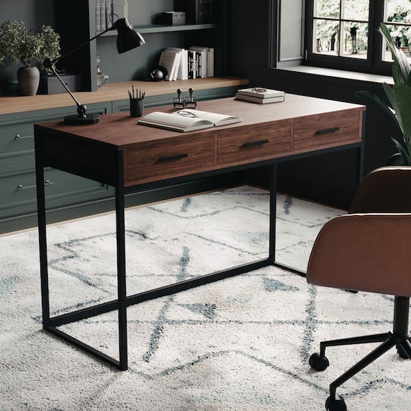Classy Office Table In Walnut  Elegant Office Tables Online: Boss