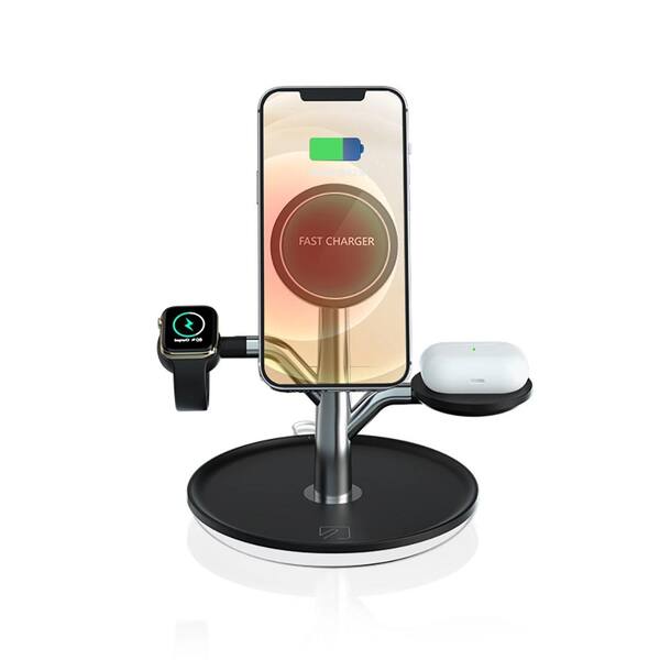 Etokfoks 3 in 1 Magnetic Wireless Charger Fast Charging Station for iPhone 11, iPhone 12 Pro/Max, Apple Watch, AirPods Pro