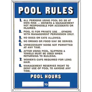 Residential or Commercial Swimming Pool Signs, Commercial Pool Rules