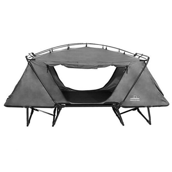 Kamp-Rite Oversize Tent Cot Folding Outdoor Camping Hiking Sleeping Bed, Gray
