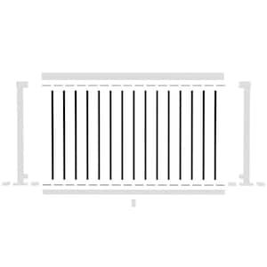 6 ft. Matte Black Aluminum Deck Railing Picket and Spacer Kit for 36 in. high system