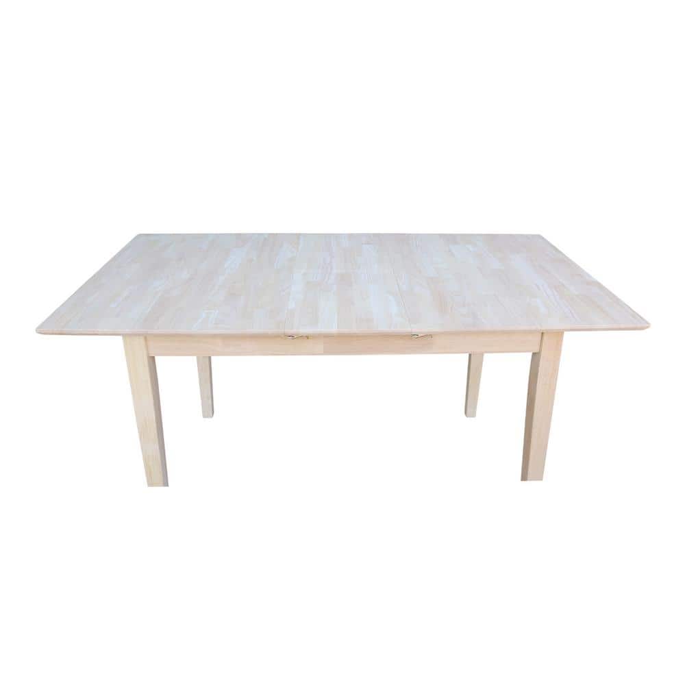 Farmhouse Chic Extendable Solid Wood Dining Table in Natural Finish