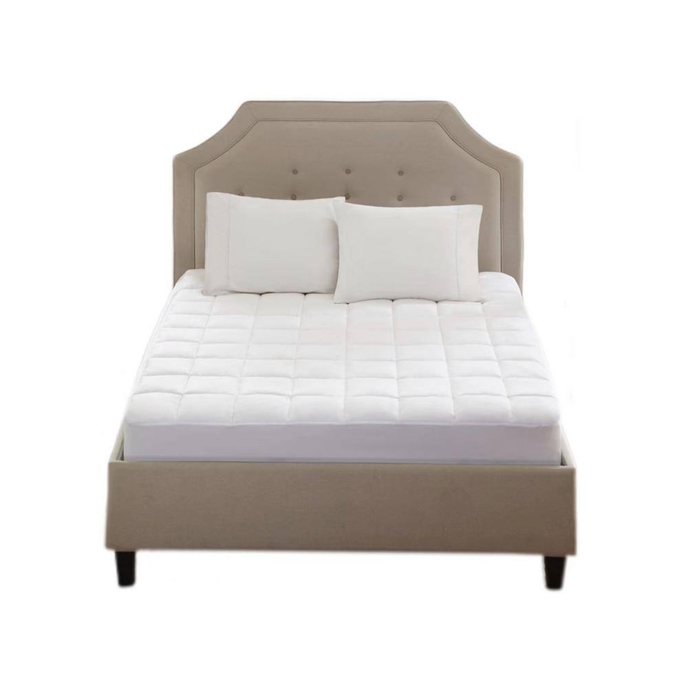 Comfort 1 in. Queen 3M Microfiber Mattress Pad, Antimicrobial Hypoallergeni