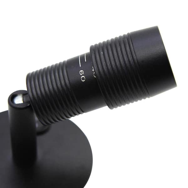 Lecoht 3.5 in. Black Battery Powered LED Spotlight Desk Task and