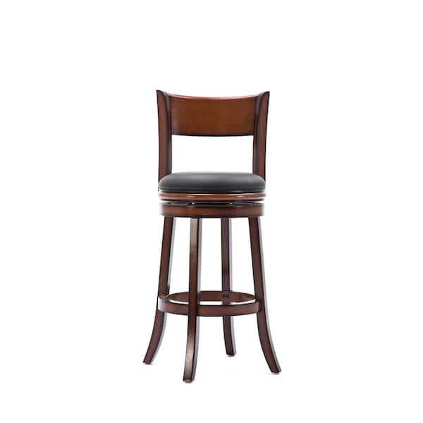Palmetto 29 in. Brandy Swivel Cushioned Bar Stool