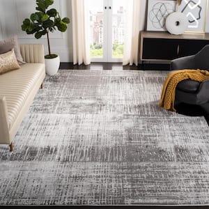 Craft Gray/Dark Gray 11 ft. x 14 ft. Plaid Abstract Area Rug