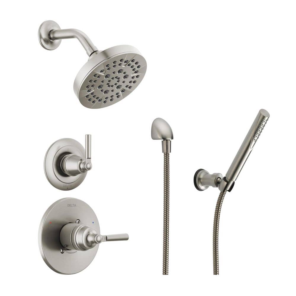 sayuha★ Delta Saylor 5-Spray Dual Wall Mount Fixed and Handheld Shower