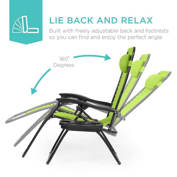Best Choice Products Lime Green Metal Zero Gravity Reclining