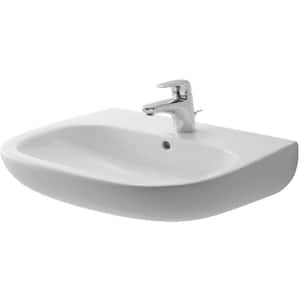 D-Code 6.88 in. Wall-Mounted Oval Bathroom Sink in White