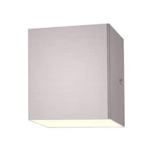 4.72 in. Brushed Nickel Outdoor LED Up Down Wall Sconce Light 5CCT 2700K-5000K 15-Watt ETL IP65 Waterproof