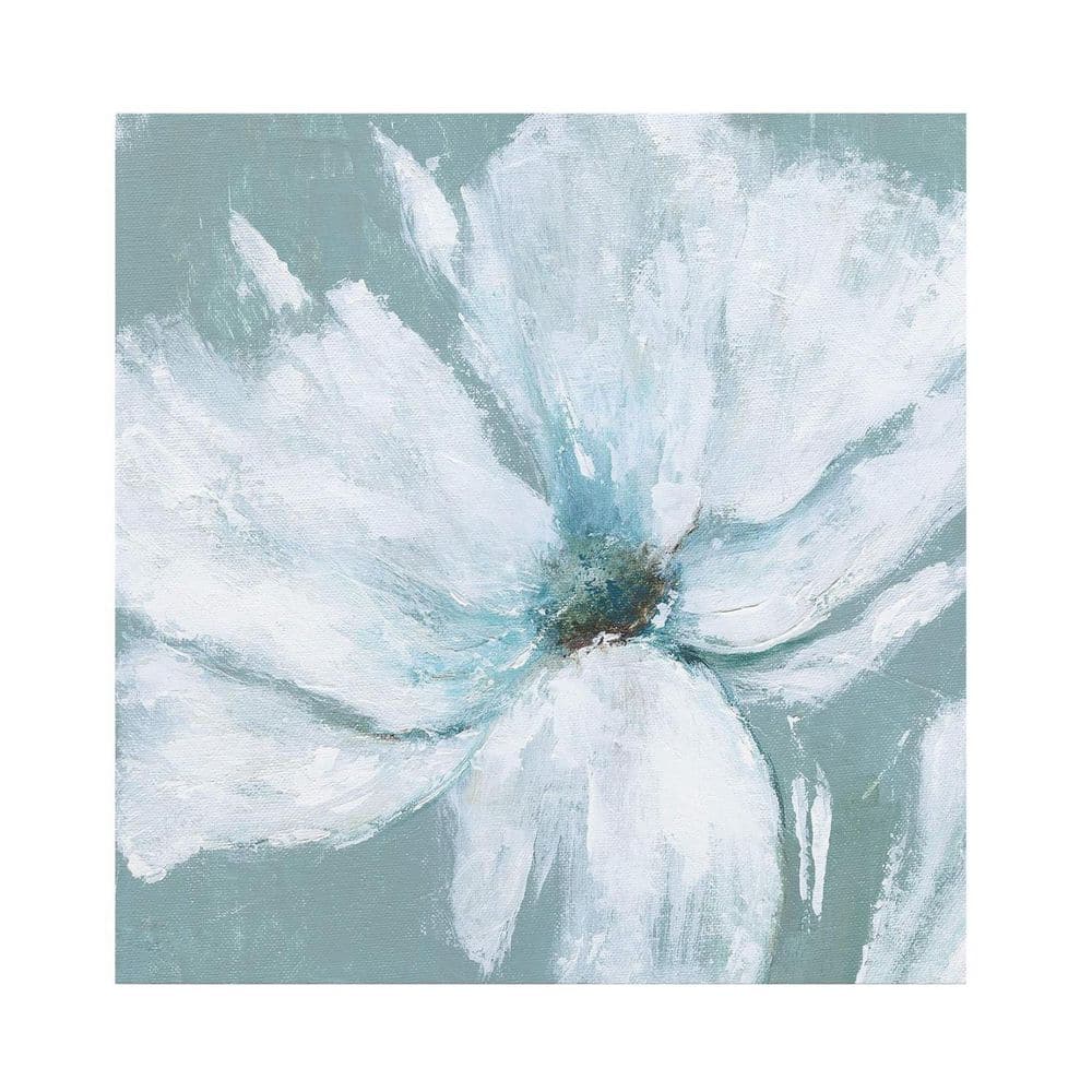 White Cotton Flower Unframed Canvas Art Print 12 in. x 12 in ...