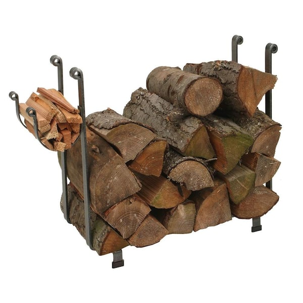 Enclume Handcrafted Indoor/Outdoor Large Rectangle Firewood Rack Hammered Steel