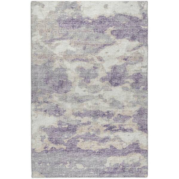 Dream Shag Premium Machine Washable Abstract ADS71 Purple 5 ft. x 7 ft. 6 in. Area Rug