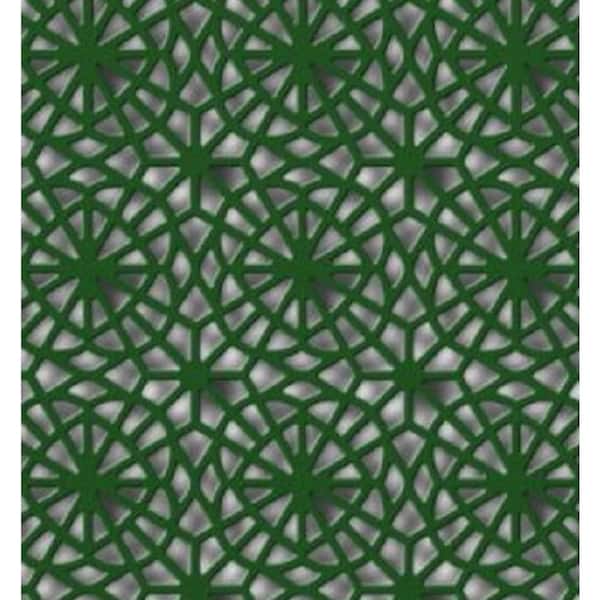 Bergo XL 1.24 ft. x 1.24 ft. Plastic Interlocking Deck Tile in Cedar Wood and Spring Green (28 Tiles Per Case)