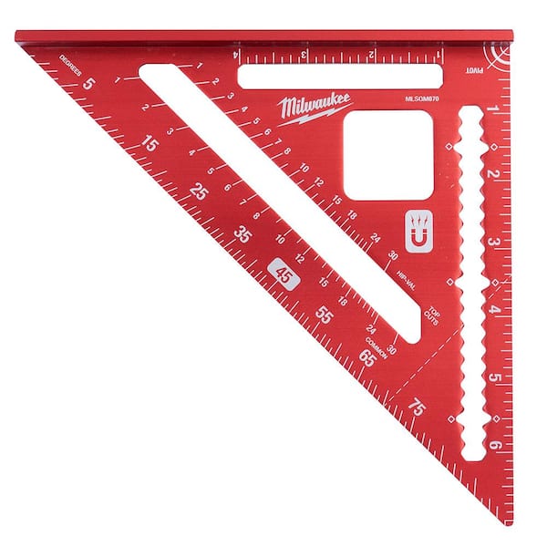 Milwaukee 7 in. Magnetic Rafter Square with 4-1/2 in. Trim Square