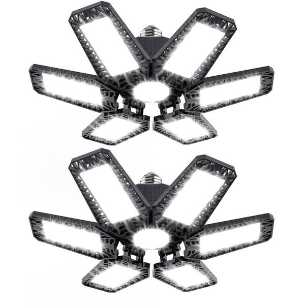 Nersunda Deformable LED Garage Ceiling Lights with 6 Plus 1 Adjustable