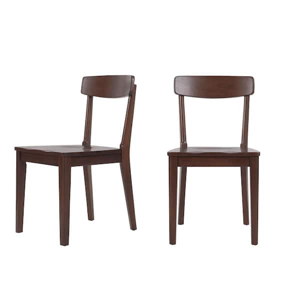 StyleWell Saskia Sable Brown Finish Wood Dining Chair (Set of 2) (18 in. W x 32 in. H)