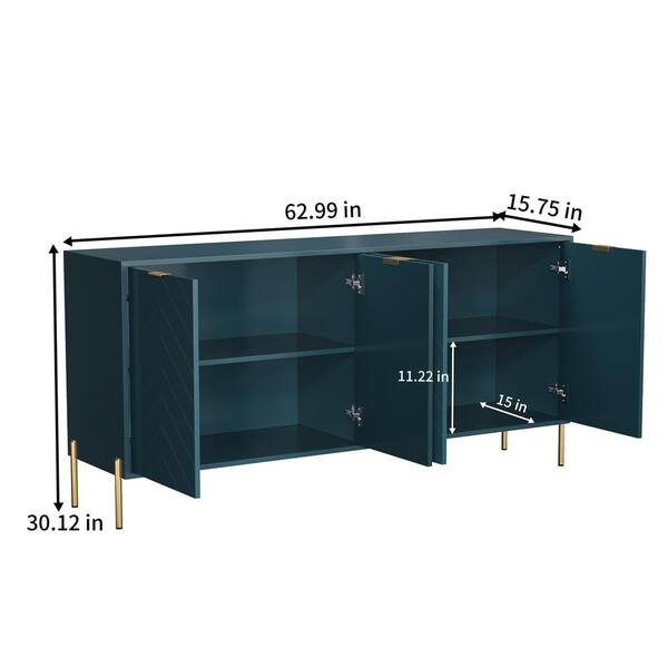 Clihome 15.75-in W x 32.87-in H Mdf Green Freestanding Utility Storage Cabinet
