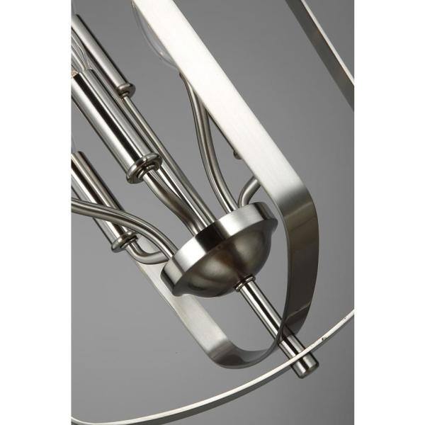 Romee Six Light Brushed Nickel Pendant Chandelier