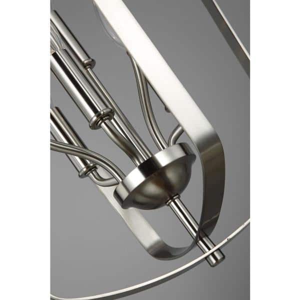 Romee Brushed Nickel 6-Light LED Candle Pendant