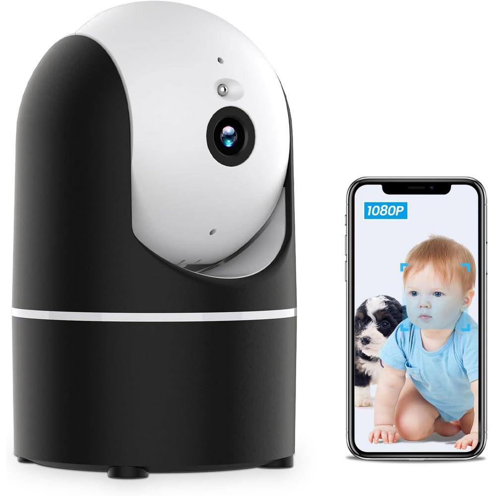 Indoor 1080P HD Security Camera with 360° Pan/Tilt, AI Human, Motion Detection, Night Vision, 2-Way Audio