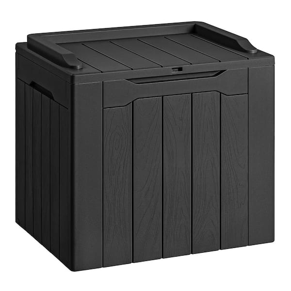 30 Gal. ‎22 in. x 16 in. x 21 in. Black Resin Deck Box Outdoor Indoor Waterproof Storage Box