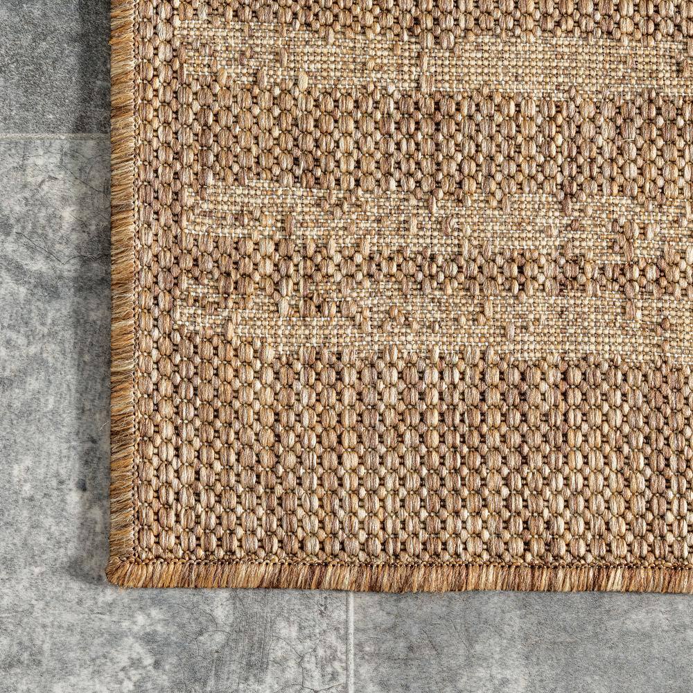 Beige Synthetic Rectangular Indoor/Outdoor Area Rug, 5' x 8'