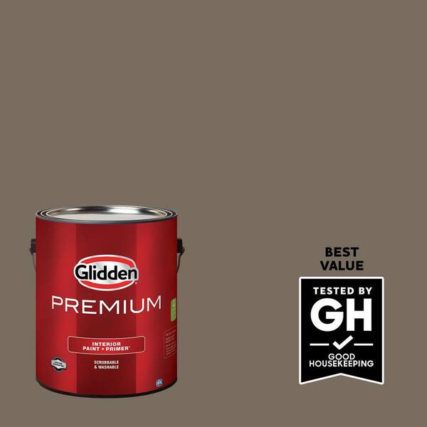 Glidden Premium 1 gal. PPG1025-6 Sleeping Giant Satin Interior Latex Paint