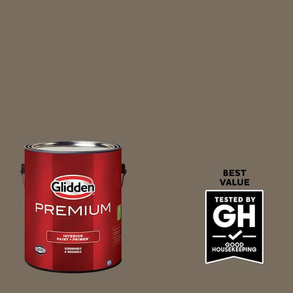 Glidden Premium 1 gal. PPG1025-6 Sleeping Giant Semi-Gloss Interior Latex Paint