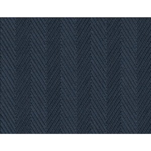 60.75 sq. ft. Tedlar Deep Navy Throw Knit High Performance Vinyl Unpasted Wallpaper Roll