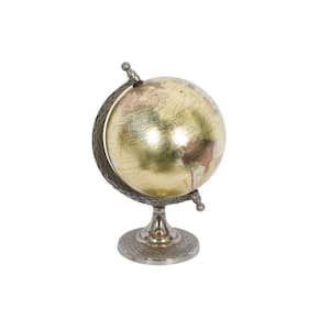 10 in. Brown Aluminum Decorative Globe