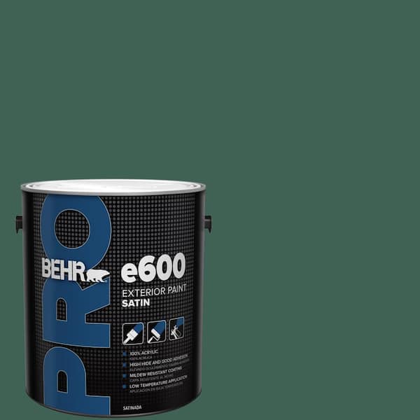 BEHR PRO 1 gal. #M430-7 Green Agate Satin Exterior Paint