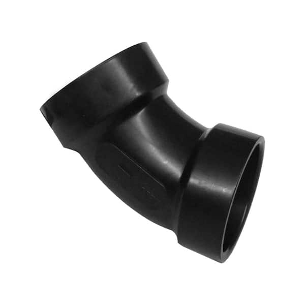 VPC 4 in. ABS Plastic DWV 45-Degree Hub x Hub Elbow Fitting