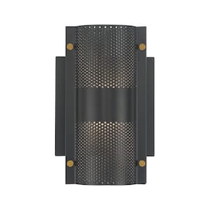 Westcliffe Black Outdoor Hardwired Wall Sconce with Integrated LED